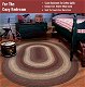 Montgomery Black - Burgundy Ultra Durable Braided Oval Rug for bedroom