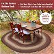 Montgomery Black - Burgundy Ultra Durable Braided Oval Rug for outdoor deck