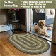 Pinecone Green Jute Braided Oval Rug for indoor entryway
