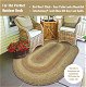 Rainforest Multi Color Ultra Durable Braided Oval Rug for outdoor