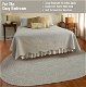 Slate Outdoor Braided Oval Rug for bedroom
