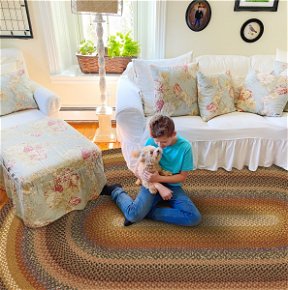 Room Peppercorn Multi Color Cotton Braided Oval Rugs