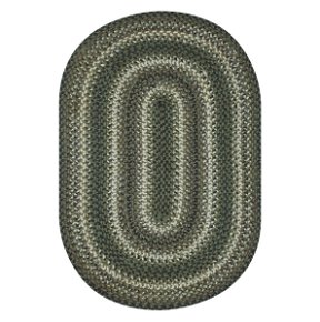 Pinecone Green Jute Braided Oval Rugs