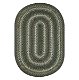 Pinecone Green Jute Braided Oval Rug