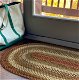 Pumpkin Pie Multi Color Cotton Braided Oval Rug for entryway
