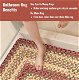 Barcelona Gold - Burgundy Indoor/Outdoor Braided Rectangular Rug for Bathroom