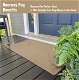 Biscuit Brown Outdoor Braided Rectangular Rug for entryway