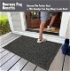 Black Outdoor Braided Washable Rug for Entryway