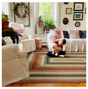 Room Chester Red Jute Braided Area Rugs