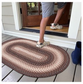 Driftwood Brown Oval Rugs