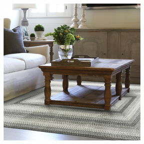 Room Graphite Grey Braided Rug