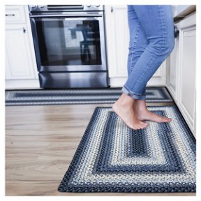 Room Juniper Blue Ultra Durable Small Braided Rugs In Set