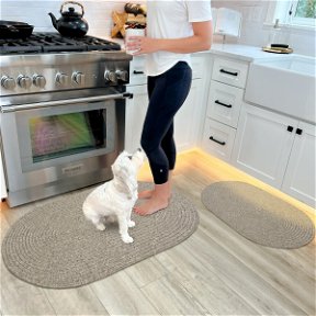 Room Slate Ultra Durable Braided Oval Rug In Sets