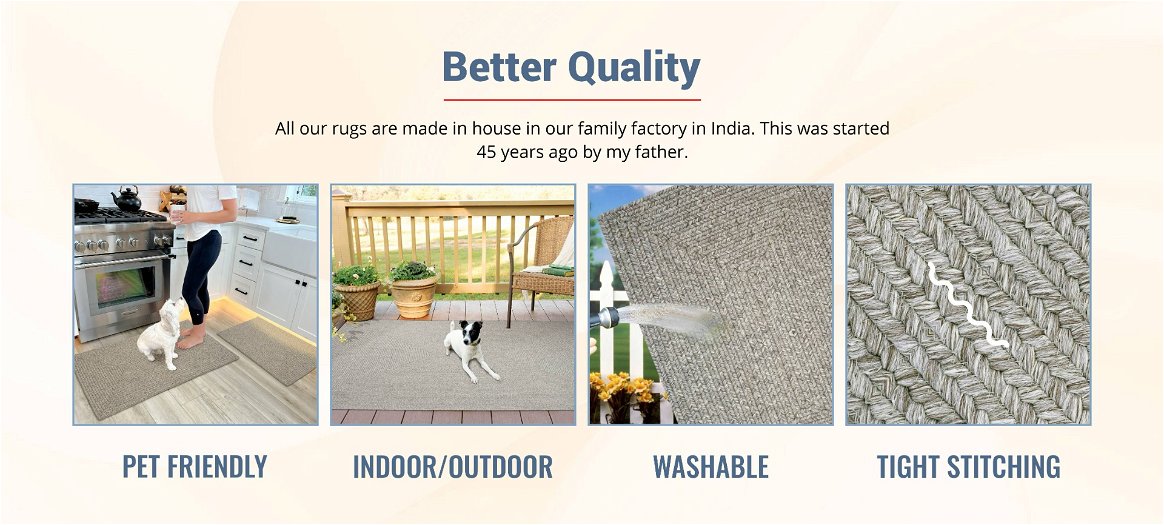 Qualities of Slate Light Grey Rectangular Indoor/Outdoor Braided Rug