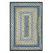 Sunflowers Blue And Yellow Cotton Braided Rug