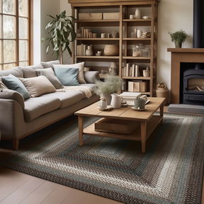 Room Midnight Moon Brown Braided Rug
