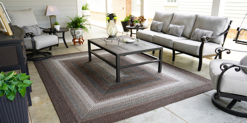 green braided rugs