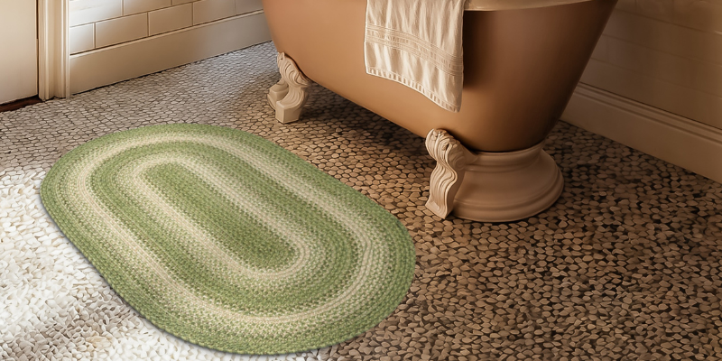 green braided rugs