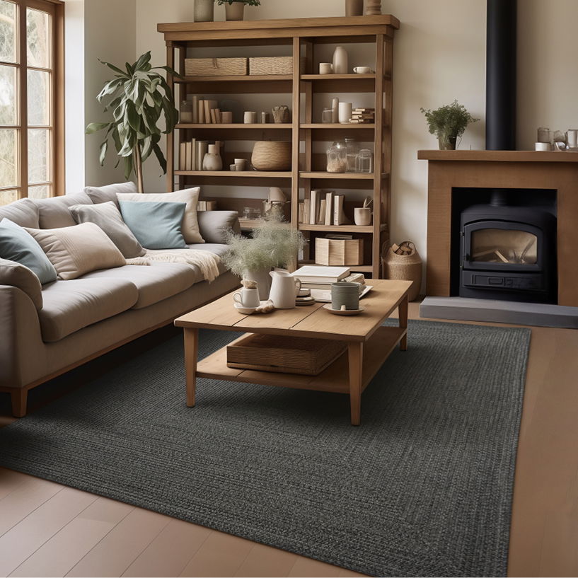 living room braided rugs