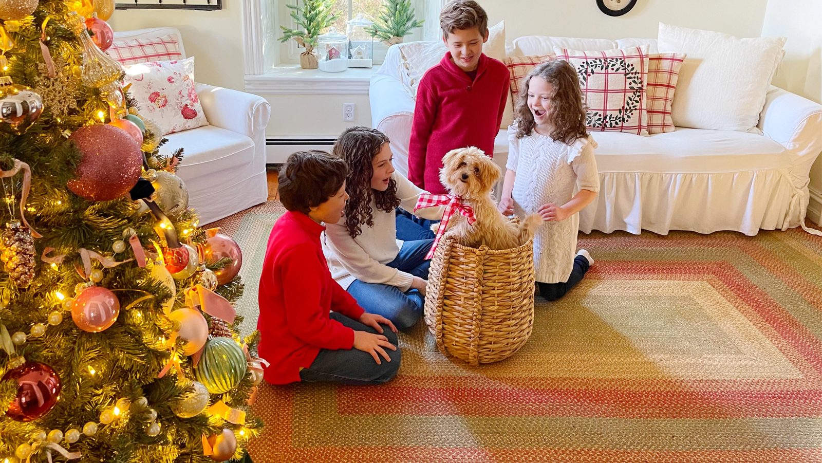 christmas braided rug