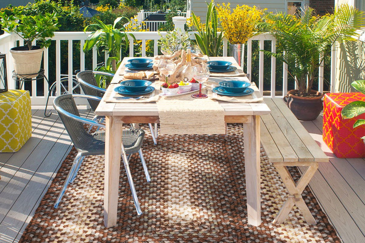 Driftwood Brown Ultra Durable Braided Rugs 