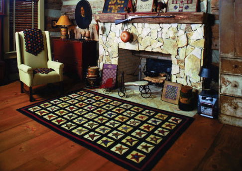 Star Patch penny rug