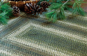 PINECONE GREEN JUTE BRAIDED RUGS