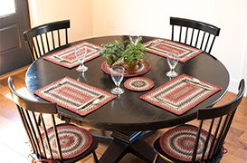 Chester Red - White Jute Braided Accessories