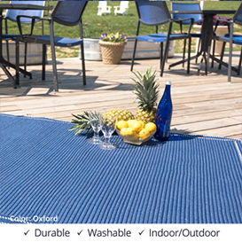Oxford Horizon Denim Blue Ultra Durable Braided Rugs