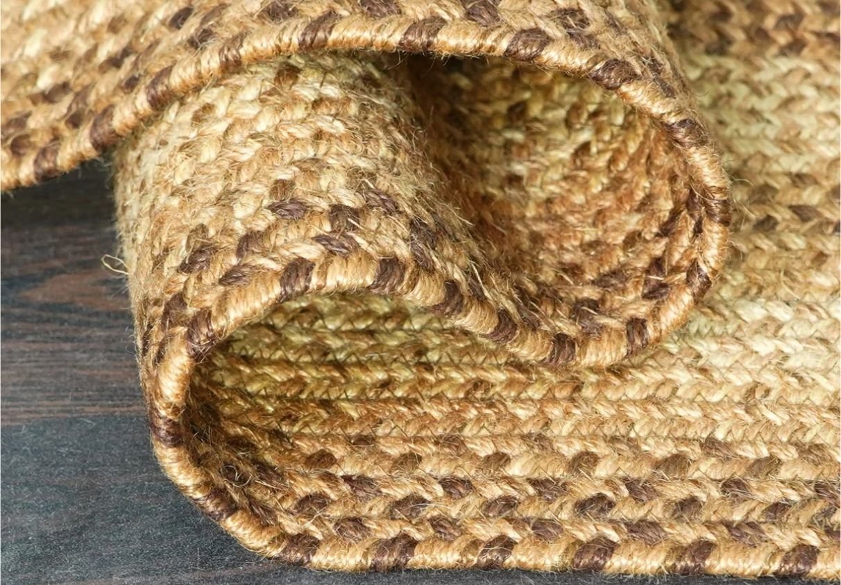 brown braided customer favorite rug Cookie Dough