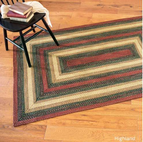 Highland Nevy & Red Braided Rugs