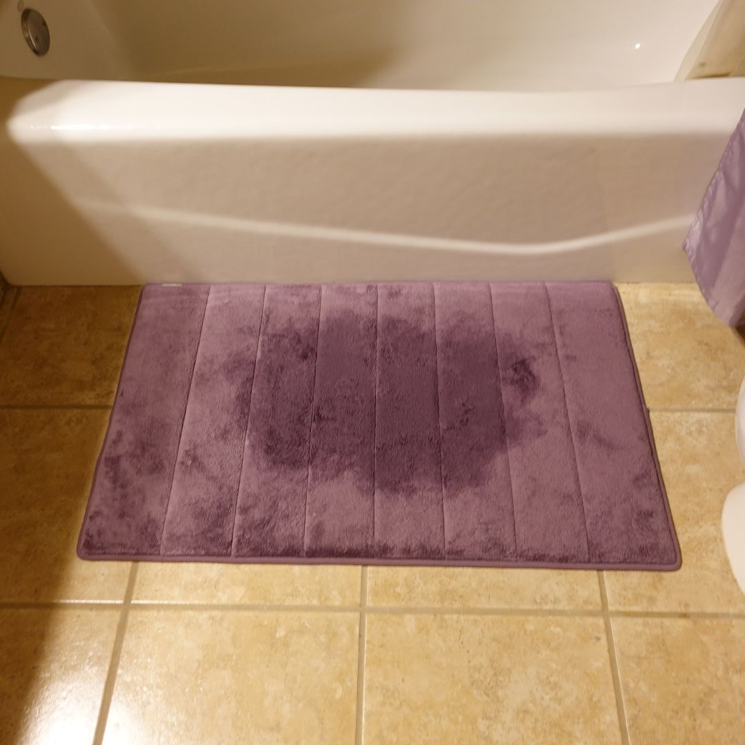 No More Wet Bathroom Rugs