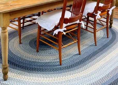 Perfect size braided rug for dining room