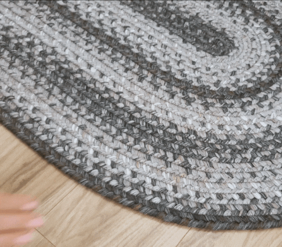 Comfortable Dining Room Braided Rug